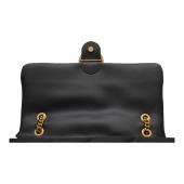 Pinko Love Extra Puff Maxi Quilt Black Nylon flap shoulder bag with chain strap
