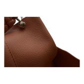 CALLISTA Loom Leather Shoulder Bag With Removable Zip Pouch In Peach 560euro