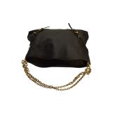 Givenchy Voyou Gold Chain Medium Black Grainy Leather Shoulder Tote Bag