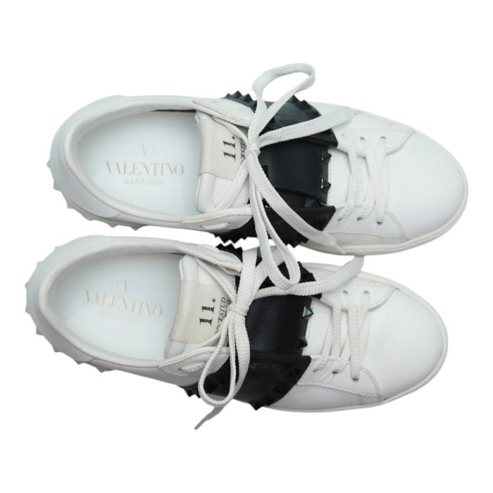 VALENTINO ROCKSTUD UNTITLED SNEAKER IN CALFSKIN LEATHER WITH TONAL STUDS 37
