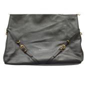 Givenchy Voyou Gold Chain Medium Black Grainy Leather Shoulder Tote Bag