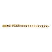 GUCCI Script logo-engraved gold-tone metal thick chain bracelet retails at 550$