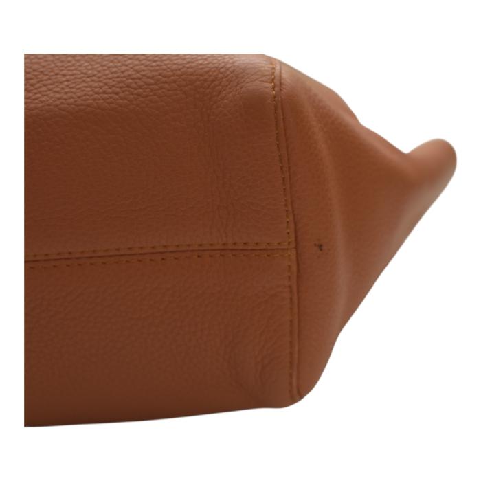 CALLISTA Loom Leather Shoulder Bag With Removable Zip Pouch In Peach 560euro