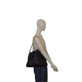 Givenchy Voyou Gold Chain Medium Black Grainy Leather Shoulder Tote Bag