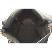 Givenchy Voyou Gold Chain Medium Black Grainy Leather Shoulder Tote Bag