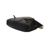 Givenchy Voyou Gold Chain Medium Black Grainy Leather Shoulder Tote Bag