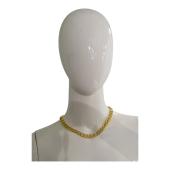 GUCCI Script logo-engraved gold-tone metal thick chain necklace retails at 850$