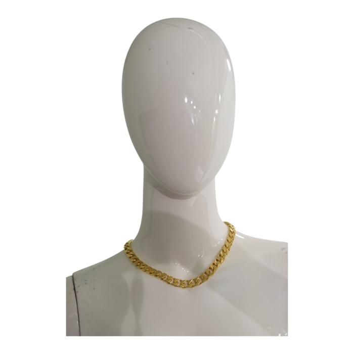 GUCCI Script logo-engraved gold-tone metal thick chain necklace retails at 850$