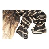 Roberto Cavalli Brown Zebra Pattern Silk Top Long Sleeves Tunic Blouse sz 42
