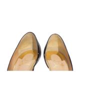 Christian Louboutin Galupump 100 Patent Leather Pumps in Black & Gold size 40