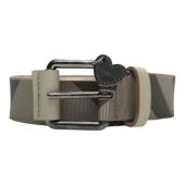 Burberry Beige Nova Check Heart Coated Canvas & Leather Buckle Belt size 40/100