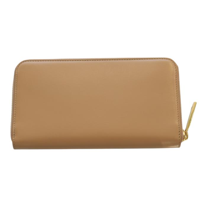 Salvatore Ferragamo Gancini leather wallet zip around gold logo-lettering NWB