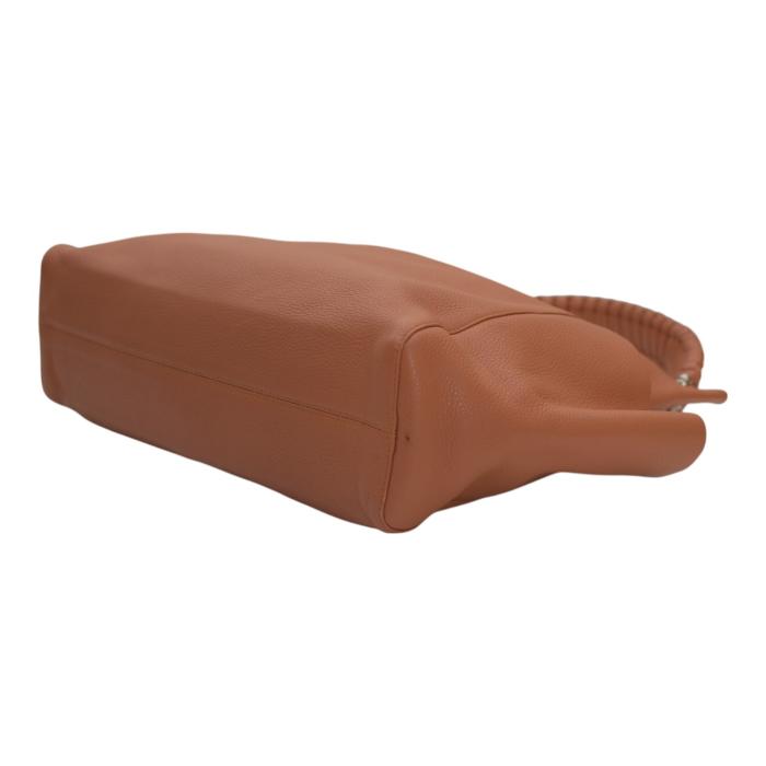 CALLISTA Loom Leather Shoulder Bag With Removable Zip Pouch In Peach 560euro