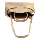 New WOT Salvatore Ferragamo Hug bag top-handle  calfskin leather bag beige stone
