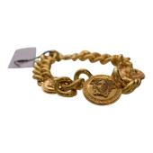 Versace Medusa gold chunky chain-link necklace 3 medallions retails at € 1.590/ $1,950