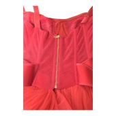 Dolce & Gabbana Red Tulle Bustier Midi Dress Red Carpet Eveneing Gown sz 40 retailed at around $5000