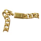 GUCCI Script logo-engraved gold-tone metal thick chain necklace retails at 850$
