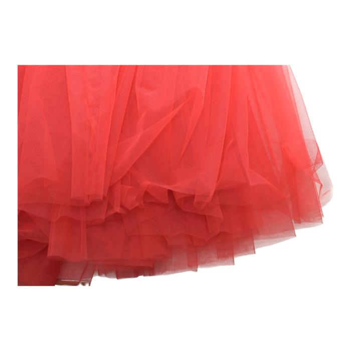 Dolce & Gabbana Red Tulle Bustier Midi Dress Red Carpet Eveneing Gown sz 40 retailed at around $5000