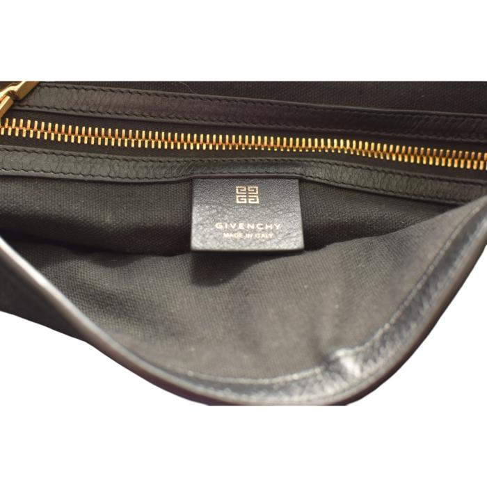 Givenchy Voyou Gold Chain Medium Black Grainy Leather Shoulder Tote Bag
