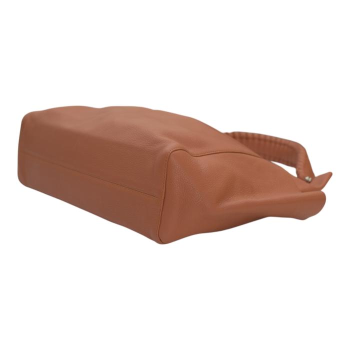 CALLISTA Loom Leather Shoulder Bag With Removable Zip Pouch In Peach 560euro