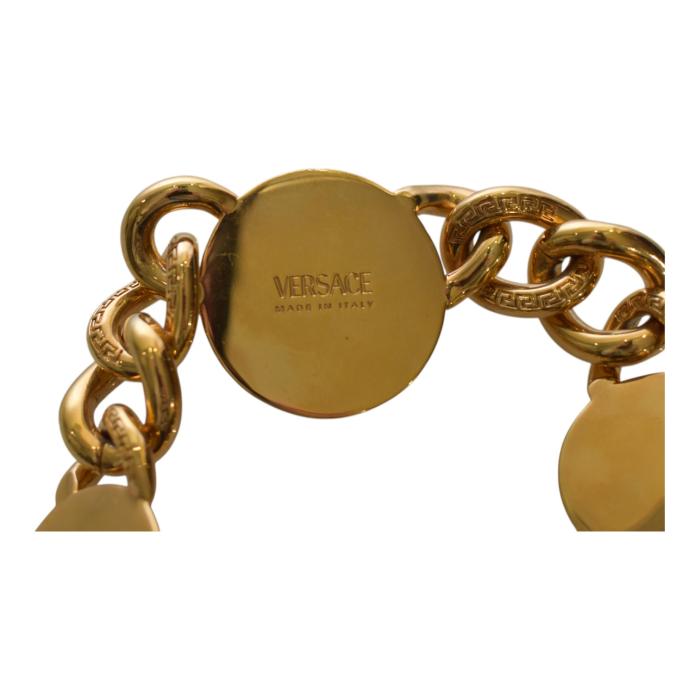 Versace Medusa gold chunky chain-link necklace 3 medallions retails at € 1.590/ $1,950
