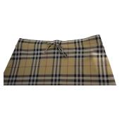 Burberry Classic Check Drawstring Knee Length Skirt Elastic Stretch Side Slit M