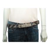 Burberry Beige Nova Check Heart Coated Canvas & Leather Buckle Belt size 40/100