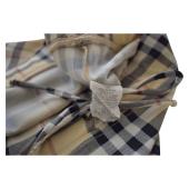Burberry Classic Check Drawstring Knee Length Skirt Elastic Stretch Side Slit M