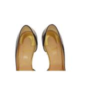Christian Louboutin Galupump 100 Patent Leather Pumps in Black & Gold size 40