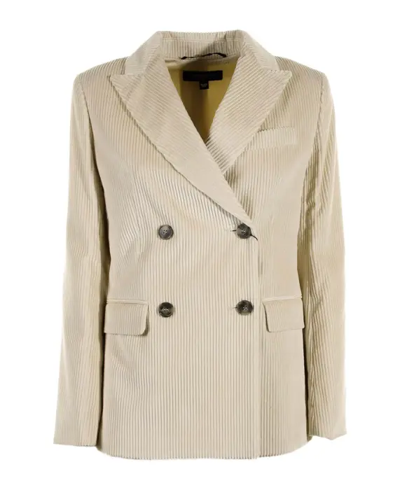 NWT Isabel Marant Étoile Daleyo Double-Breasted Corduroy Blazer Cream 36