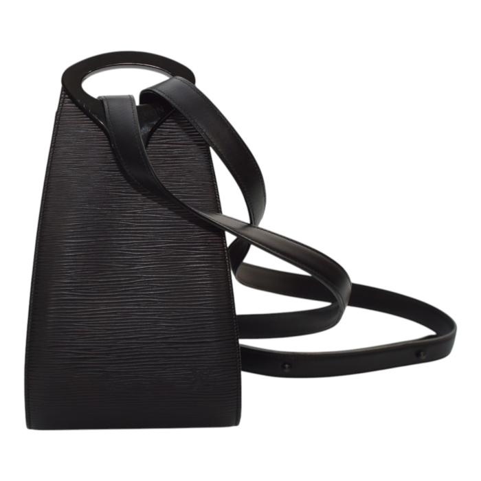 Louis Vuitton Noir Black Epi Leather Minuit Crossbody Bag Messenger Shoulder bag 