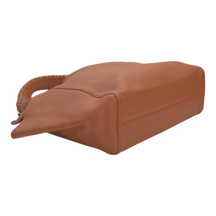 CALLISTA Loom Leather Shoulder Bag With Removable Zip Pouch In Peach 560euro