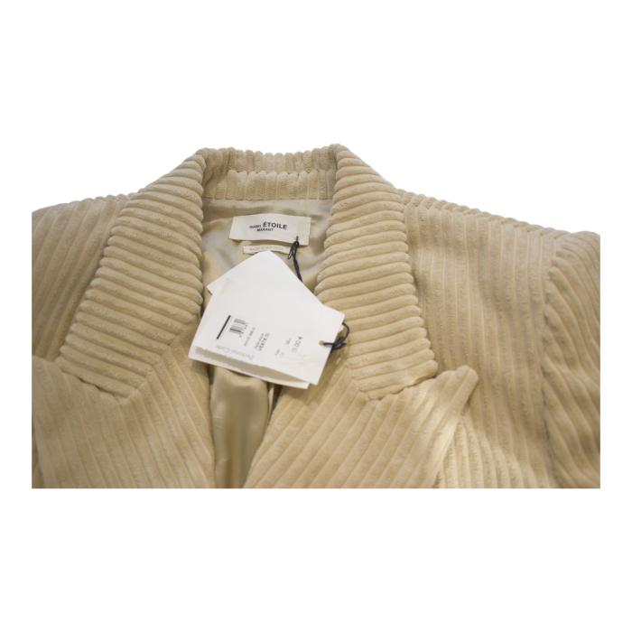 NWT Isabel Marant Étoile Daleyo Double-Breasted Corduroy Blazer Cream 36