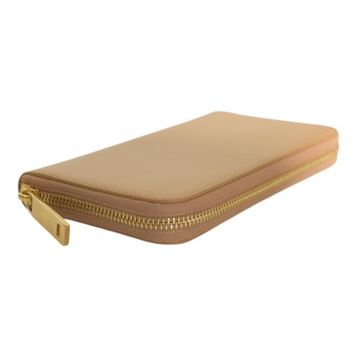 Salvatore Ferragamo Gancini leather wallet zip around gold logo-lettering NWB