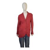 Misomber Nuan Red Lightweight Summer Collared Button Blazer Jacket size 3