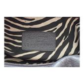 Longchamp Kate Moss Gray Pebbled Leather Zipper Top Satchel bag Handbag