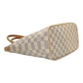 LOUIS VUITTON Damier Azur Canvas Saleya PM Tote Vintage Bag Vachetta leather