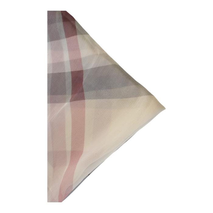 Burberry Signature Check Print Sheer Long Rectangle Scarf Wrap Foulard