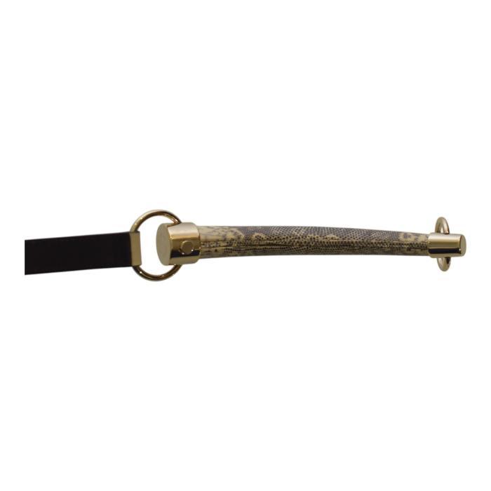 Yves Saint Laurent YSL Vintage Mombasa Horn Lizard Skin Belt in off white 95/38