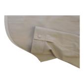 Nanushka creme Okobor™ Alt-Leather Shirt  slightly loose fit tie-front waist S B