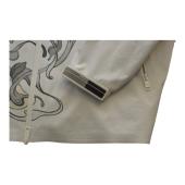 PRADA light gray printed trench jacket raincoat windbreaker with hood size 44