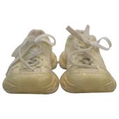 Balenciaga Triple S Sneaker in off white with patent leather & technical material 38