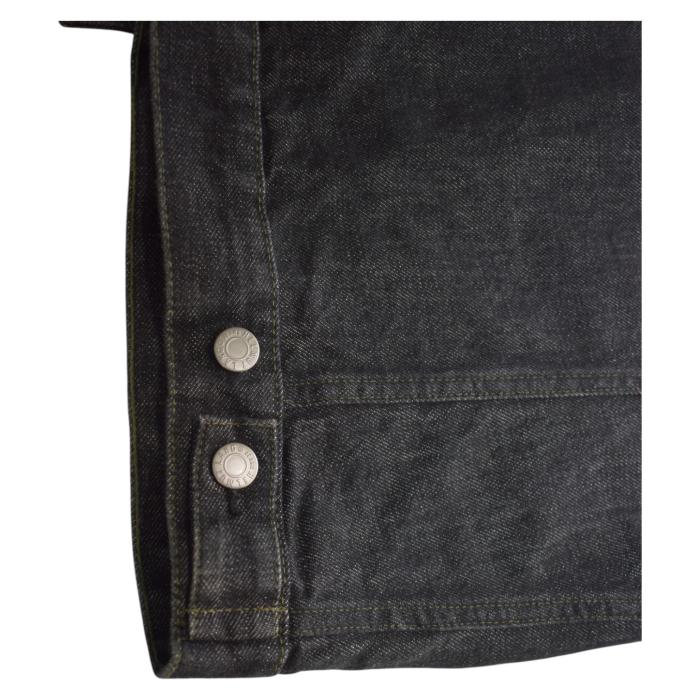 Helmut Lang Black Denim Classic Collared Button Jacket size 44, M