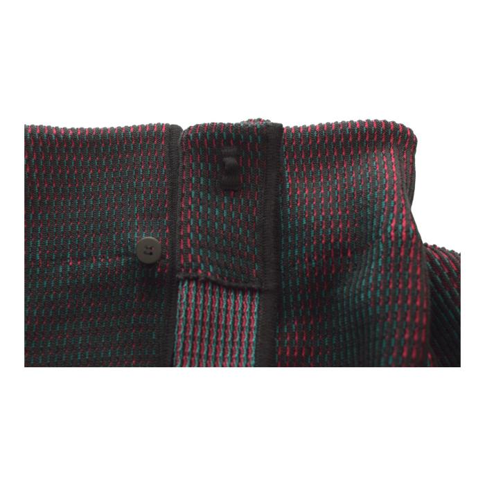 Issey Miyake Green Red Black Knit Single Button Cardigan Jacket size 2