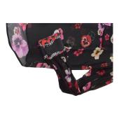 PINKO button down long sleeve black with floral print shirt top blouse size 42