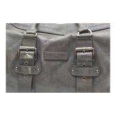 Longchamp Kate Moss Gray Pebbled Leather Zipper Top Satchel bag Handbag