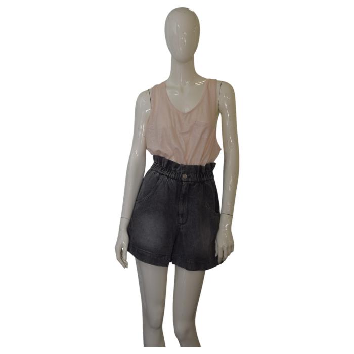 Isabel Marant Etoile Titea Black Denim Jeans Shorts Pants Trousers size 36