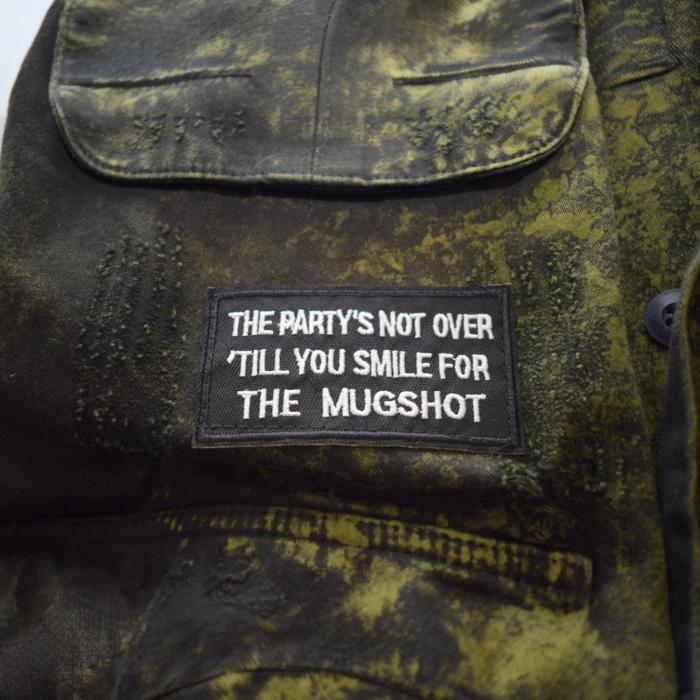Ayios Athens Distressed Green Army Look Collared Jacket w. Patches