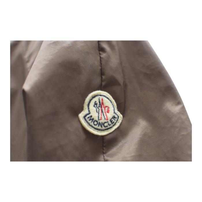 MONCLER Esterel Brown & White Giubbotto light raincoat jacket with hood size 3
