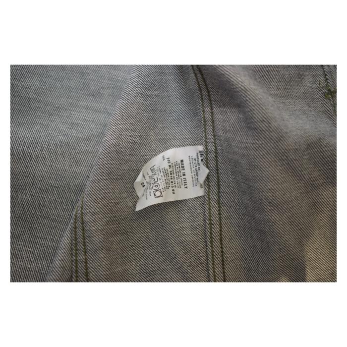 Helmut Lang Black Denim Classic Collared Button Jacket size 44, M